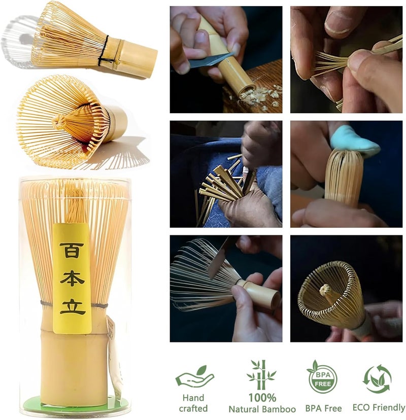 KOIMYSA Matcha Whisk Set With Cherry Blossom Design Bowl And Whisk, Japanese Traditional Matcha Starter Kit Gifts For Women Men Girl Friend,Terracotta And Beige - Image 4